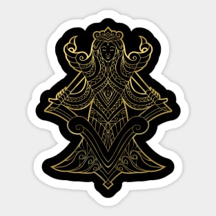 Virgo gold Sticker